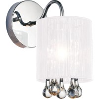 1 Light Bathroom Sconce With Chrome Finish