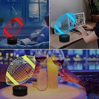 Fullosun Football 3D Night Light, American Football 3D Illusion Lamp For Kids With Remote 16 Colors Changing, Creative Birthday Rugby Gifts For Boy Girl Bedroom Decoration