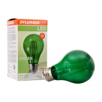 Sylvania Led Green Glass Filament A19 Light Bulb, Efficient 4.5W, 40W Equivalent, Dimmable, E26 Medium Base - 1 Pack (40303)