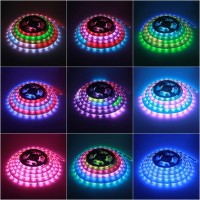 Alitove Ws2811 Led Strip Rgb Addressable Led Rope Light 12V 5M 150 Leds Dream Color Programmable Digital Led Pixel Lights Waterproof Ip65 With 3M Vhb Heavy Duty Self-Adhesive Back For Raspberry Pi Diy