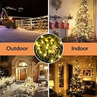 Toodour Solar Christmas Lights, 72Ft 200 Led 8 Modes Solar String Lights, Waterproof Solar Outdoor String Lights For Garden, Patio, Fence, Holiday, Party, Balcony, Christmas Decorations (Warm White)