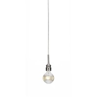 Edge Cord Mini Pendant Shown In Brushed Nickel Finish With 4 Watt Led Bulb