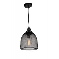 1 Light Down Pendant With Black Finish