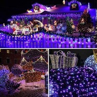 Toodour Solar String Lights, 72Ft 200 Led 8 Modes Outdoor String Lights, Waterproof Solar Fairy Lights For Garden, Patio, Fence, Holiday, Party, Balcony Decorations (Purple)