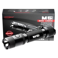 Powertac M5 Gen3 - The Crescent Wrench Of Tactical Led Rechargeable Flashlights. Intense 2030 Lumens, 330M Throw With Ample Fill For Closer Distances, Enhanced Magnetic Charging