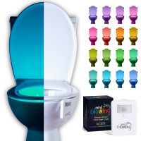 Mind-Glowing Toilet Light With Motion Sensor - Toilet Bowl Night Light With 16 Color Changing Led And Dimmer - Cool Kids Bathroom Accessories - Funny White Elephant Gift - Christmas Gag Gifts For Men