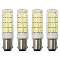 Maotopcom 10W Ba15D Led Bulbs Dimmable Corn Light Bulbs-102 Leds 2835 Smd 900Lm Double Contact Bayonet Base Sewing Machine Bulb 120V 6000K Daylight White Led Corn Bulb 100W Replacement Bulb(4 Pack)