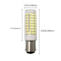 Maotopcom 10W Ba15D Led Bulbs Dimmable Corn Light Bulbs-102 Leds 2835 Smd 900Lm Double Contact Bayonet Base Sewing Machine Bulb 120V 6000K Daylight White Led Corn Bulb 100W Replacement Bulb(4 Pack)