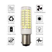 Maotopcom 10W Ba15D Led Bulbs Dimmable Corn Light Bulbs-102 Leds 2835 Smd 900Lm Double Contact Bayonet Base Sewing Machine Bulb 120V 6000K Daylight White Led Corn Bulb 100W Replacement Bulb(4 Pack)