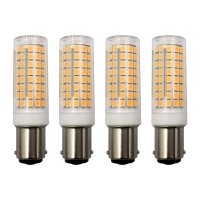 Maotopcom 10W Ba15D Led Corn Light Bulbs-102 Leds 2835 Smd 1000Lm Dimmable Double Contact Bayonet Base Sewing Machine Bulb 120V Warm White 3000K Led Corn Bulb 70W Halogen Replacement Bulb (4 Pack)