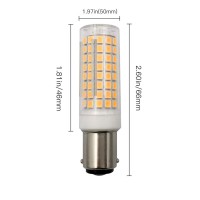 Maotopcom 10W Ba15D Led Corn Light Bulbs-102 Leds 2835 Smd 1000Lm Dimmable Double Contact Bayonet Base Sewing Machine Bulb 120V Warm White 3000K Led Corn Bulb 70W Halogen Replacement Bulb (4 Pack)