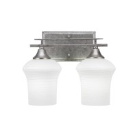 Uptowne 2 Light Bath Bar Shown In Aged Silver Finish With 5.5