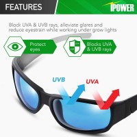 Ipower 2-Pack Indoor Hydroponics Hps & Mh Grow Room Light Glasses Goggles, 2 Pack, Blue