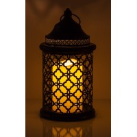 Vp Home Decorative Flickering Flameless Led Candle Lantern With Remote Control Outdoor Lanterns For Front Porch Hanging Lanterns Outdoor Vintage Lanterns Decorative For Home Wedding (Black)