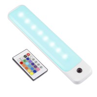 Luxsway Led Color Light Bar With Battery Operated, Wireless Dimmable Night Lighting, Stick On Light Bar Mulit-Color Changing For Closet,Stair,Shelf, Under Cabinet,Diy Effect