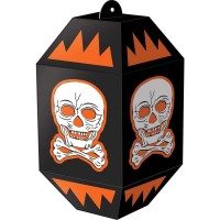 Beistle Halloween Skull Paper Lantern 3 Pcs 1 Pack orange