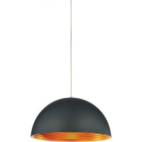 1 Light Down Pendant With Black Finish