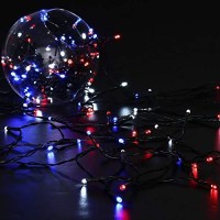 Uctek 4Th Of July Lights Outdoor, 200 Led 72Ft Solar Powered Christmas String Lights, 8 Modes Patriotic Lights Red White And Blue Lights Waterproof For Independence Day, Christmas Outdoor D�Cor