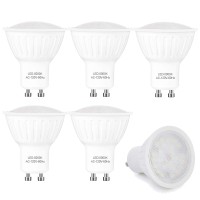 Gu10 Led Bulbs Dimmable,7W(65W Halogen Bulb Equivalent),Gu10 Base Lamp,Daylight White 5000K Led Flood Light Bulbs,120 Beam Angle,700Lm 120V Floodlights Indoor Recessed Track Lighting - 6 Pack