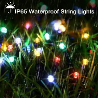 Toodour Solar Christmas Lights 72Ft 200 Led 8 Modes Outdoor Christmas String Lights Waterproof Solar Fairy Lights For Christma