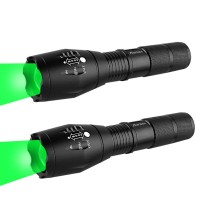 Green Hunting Flashlight Green Led Flashlight Green Handheld Light Zoomable Water Shock Resistant Night Hunting Lights For