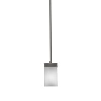 Nouvelle Stem Mini Pendant Shown In Graphite Finish With 4 White Muslin Glass