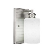 Edge Wall Sconce Shown In Brushed Nickel Finish With 4 White Muslin Glass