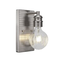 Edge Wall Sconce Shown In Brushed Nickel Finish With 4 Watt Led Bulb