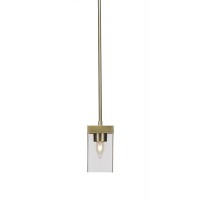 Nouvelle Stem Mini Pendant Shown In New Age Brass Finish With 4 Clear Bubble Glass