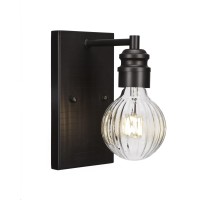 Edge Wall Sconce Shown In Espresso Finish With 4 Watt Led Bulb