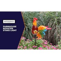 Moonrays 96343 Farmhouse Rooster Stake Light, Multi-Color