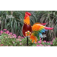 Moonrays 96343 Farmhouse Rooster Stake Light, Multi-Color