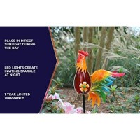 Moonrays 96343 Farmhouse Rooster Stake Light, Multi-Color