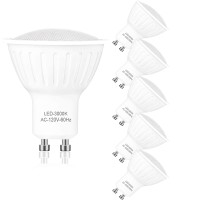 Gu10 Led Bulbs 7-Watt Spotlight Light Bulb Dimmable - 75 Watt Halogen Bulb Equivalent, 3000K Warm White,Bi Pin Base,120,700 Lumens,120V Flood Light Indoor Recessed Track Lighting,6 Pack