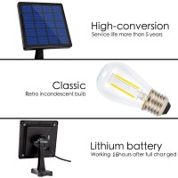 Solar Light Bulb Outdoor Pendant Lights Lantern Solar Powered Dusk To Dawn Extension Cable 98Ft Waterproof For Gazebo Playhou