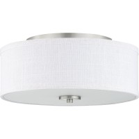 Progress Lighting P350130-009 Inspire Close-To-Ceiling, Nickel, 5.50X13.00X13.00