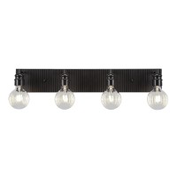 Edge 4 Light Bath Bar Shown In Espresso Finish With 4 Watt Led Bulb