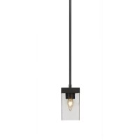 Nouvelle Stem Mini Pendant Shown In Espresso Finish With 4 Clear Bubble Glass