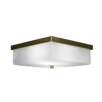 Nouvelle 2 Light Flush Mount Shown In New Age Brass Finish With 13 White Muslin Glass