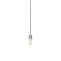 Vintage Stem Mini Pendant With Hang Straight Swivel Shown In Aged Silver Finish With Clear Antique Led Bulb