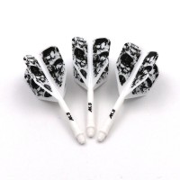 Cuesoul Integrated Dart Shaft And Flights Ldart Shaft Length 33Mmwhite Skull Dart Flights