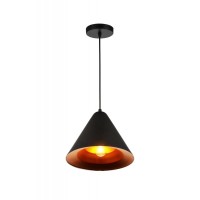 1 Light Down Pendant With Black & Gold Finish