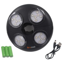 Umbrella Light, Itscool Umbrella Lights 24 Led High Brightness Rechargeable 4500Mah Battery 280 Lumens For Gargen Umbrella Lighting