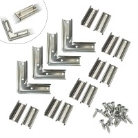 Muzata 4Pack Led Channel Corner Connector Kit L-Shape Adaptor And 12Pack Extension Connectors For U1Sw U101 U107 U108 U-Shape Aluminum Channel, 90 Degree Angle Turning Solution Lcc1 E1, La1 Lc1