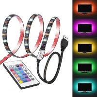 Entiqi Led Strip Lights 6.56Ft For 40-60In Tv Usb Backlight Kit With Remote, 16 Color 5050 Bias Hdtv, For 40-60