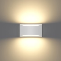 Modern Wall Sconce - 10W 2700K Led Wall Sconce Indoor -Outdoor Ip65 Waterproof Wall Sconces,White Hardwired,Up&Down Wall Light,Wall Mounted Wall Lighting For Living Room Bedroom Hallway(With G9 Bulb)