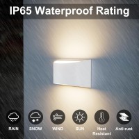 Modern Wall Sconce - 10W 2700K Led Wall Sconce Indoor -Outdoor Ip65 Waterproof Wall Sconces,White Hardwired,Up&Down Wall Light,Wall Mounted Wall Lighting For Living Room Bedroom Hallway(With G9 Bulb)