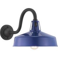 Cedar Springs Collection 1-Light Farmhouse Outdoor Extra-Large Wall Lantern Light Navy