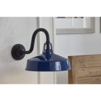 Cedar Springs Collection 1-Light Farmhouse Outdoor Extra-Large Wall Lantern Light Navy