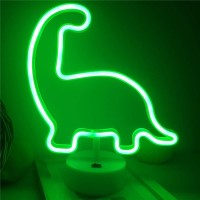 Neon Night Light Dinosaur Shaped With Green Lamp Usb&Battery Powered, Decor For Wedding Sign,Birthday Party,Kids Room,Living Room,Bedroom(Dinosaur)